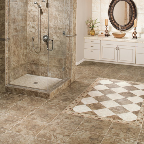 Bathroom with tile flooring - Pate Hill - Grey Flannel 13791