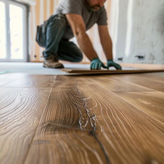 Hardwood installation by Carpet Spectrum team